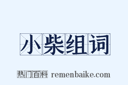 小柴组词是什么意思的图片